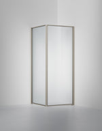 Duschvägg Edge 12, Frostat glas, profilfärg Stone
