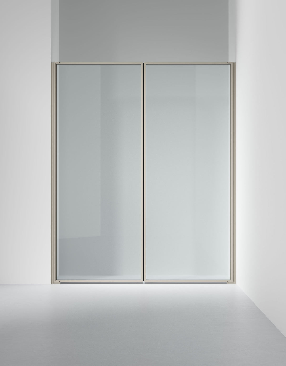 Duschvägg Edge 3, Klarglas, profilfärg Stone