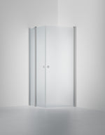 Duschvägg Linc 14 Original, Frostat glas, profilfärg Blankpolerad