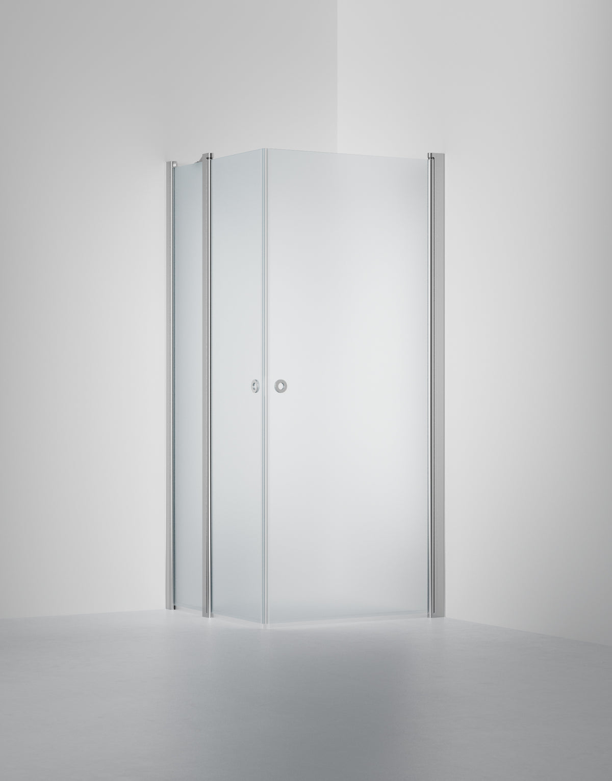 Duschvägg Linc 14 Original, Frostat glas, profilfärg Blankpolerad
