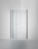 Duschvägg Linc 14 Original, Frostat glas, profilfärg Mattborstad