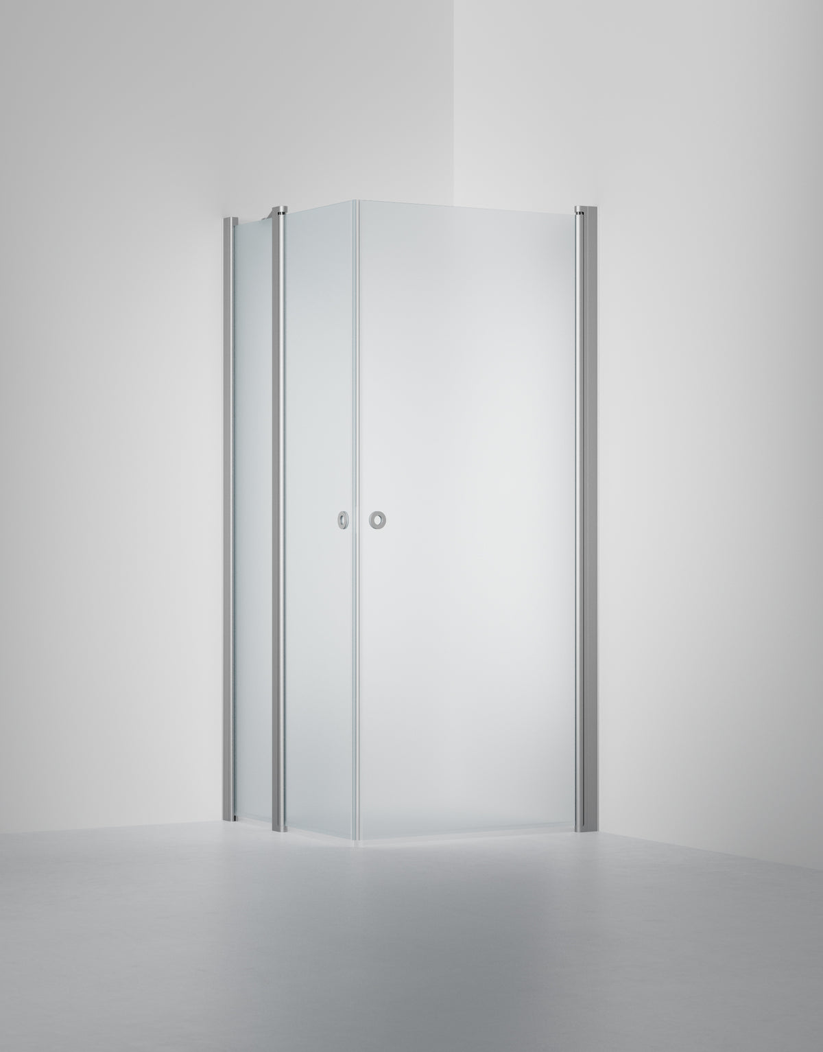 Duschvägg Linc 14 Original, Frostat glas, profilfärg Mattborstad