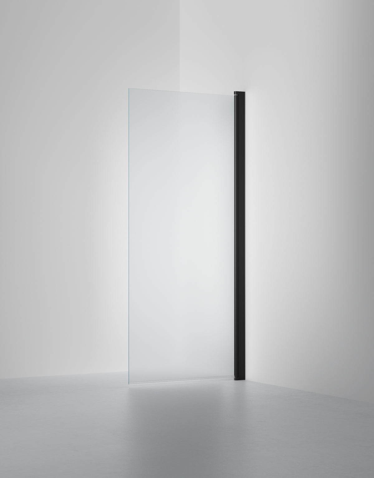 Duschvägg Linc 19 Original måttbeställd, Frostat glas, profilfärg Mattsvart