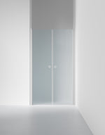 Duschvägg Linc 3 Original, Frostat glas, profilfärg Mattborstad
