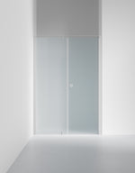 Duschvägg Linc 4 Original, Frostat glas, profilfärg Mattborstad