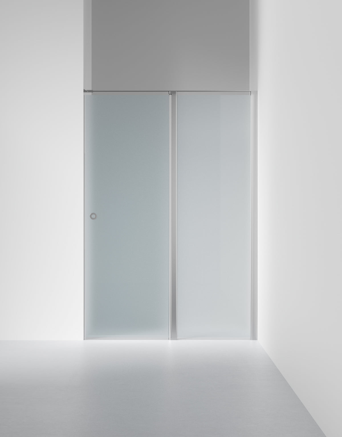 Duschvägg Linc 5 Original, Frostat glas, profilfärg Blankpolerad