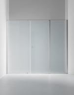 Duschvägg Linc 7 Original, Frostat glas, profilfärg Blankpolerad