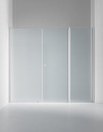 Duschvägg Linc 7 Original, Frostat glas, profilfärg Mattborstad