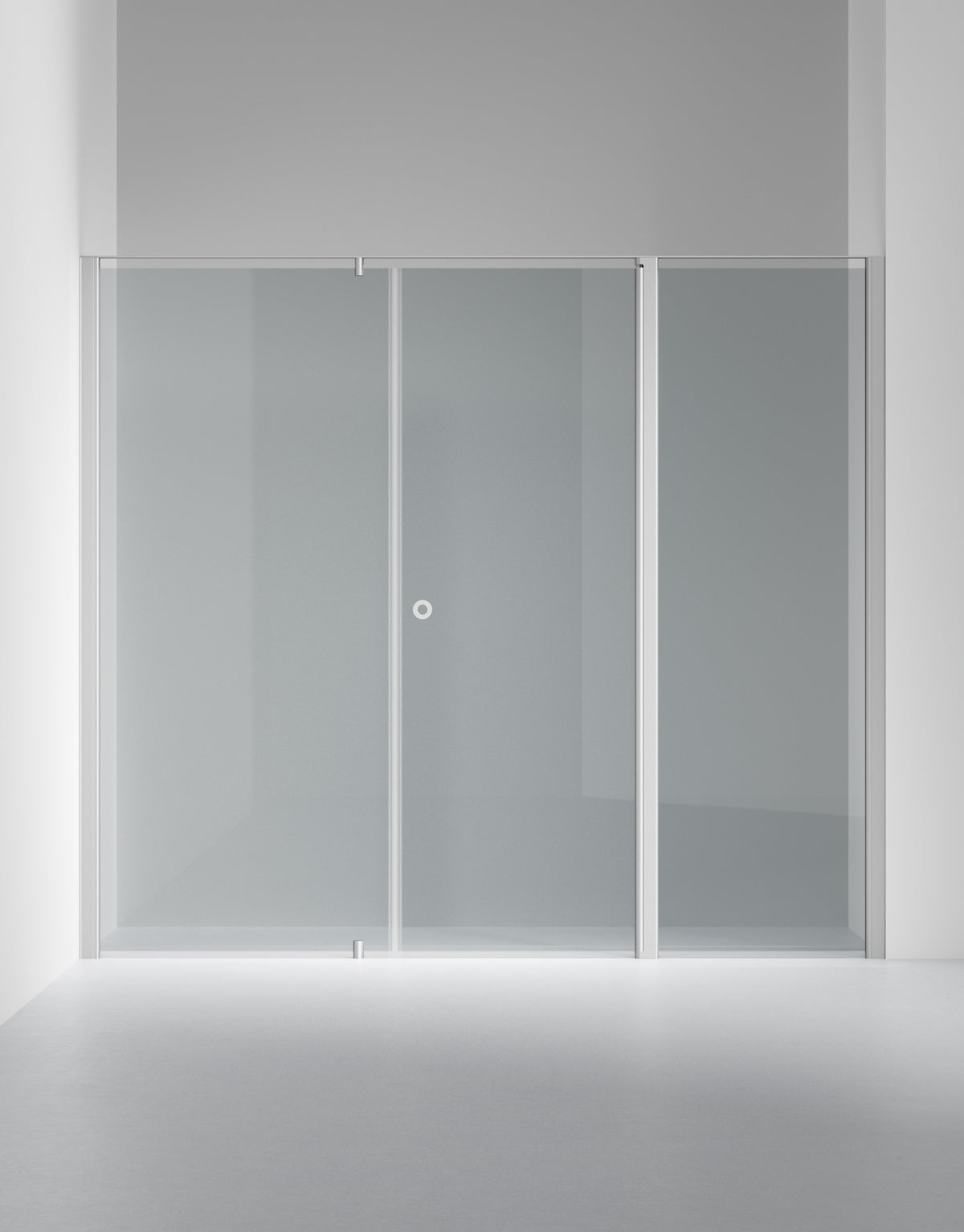 Duschvägg Linc 7 Original, Rokglas, profilfärg Mattborstad