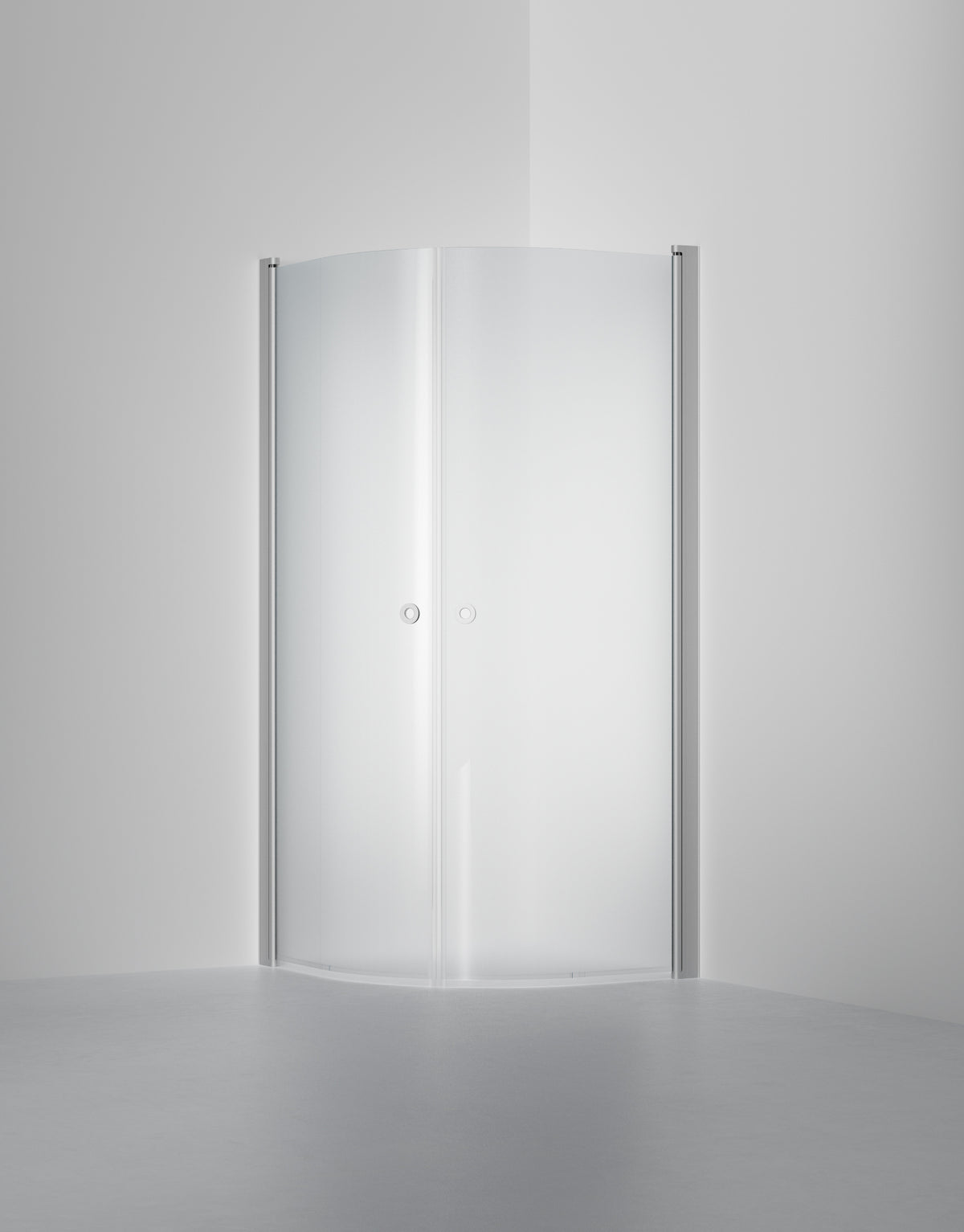 Duschvägg Linc Niagara, Frostat glas, profilfärg Mattborstad