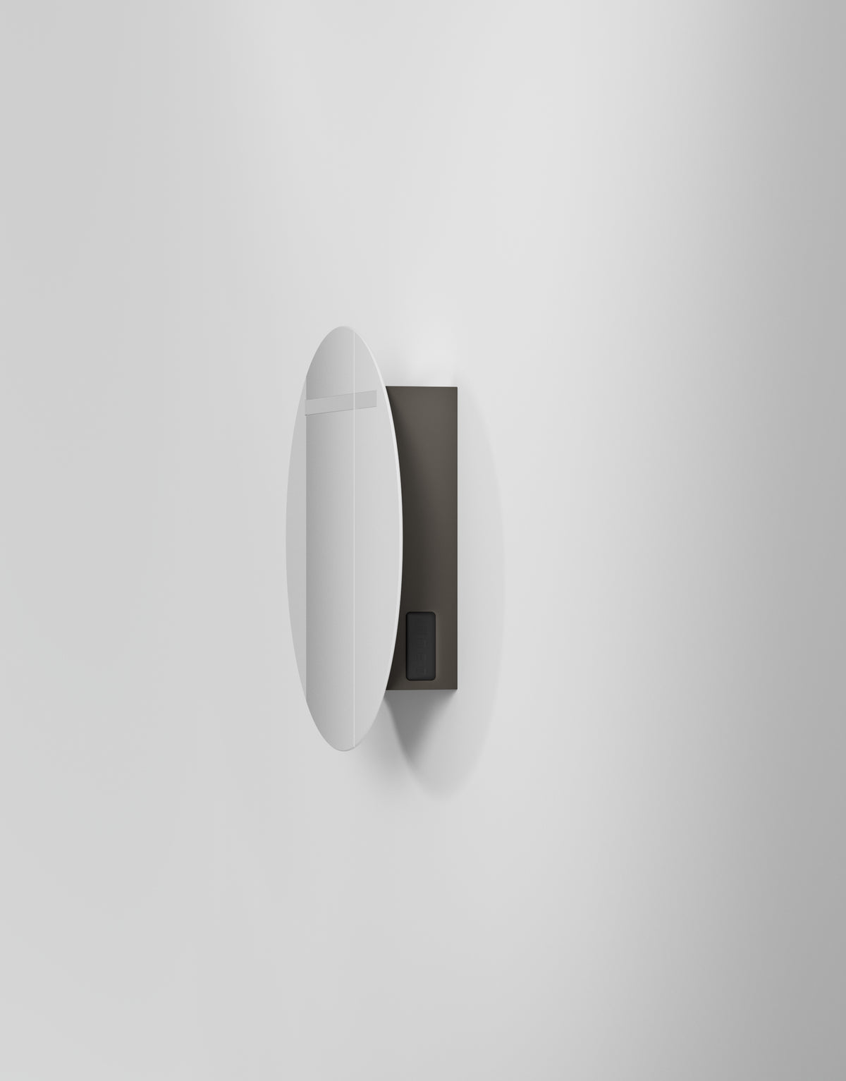 Spegelskåp INR Circ Ø80 i Carbon Grey