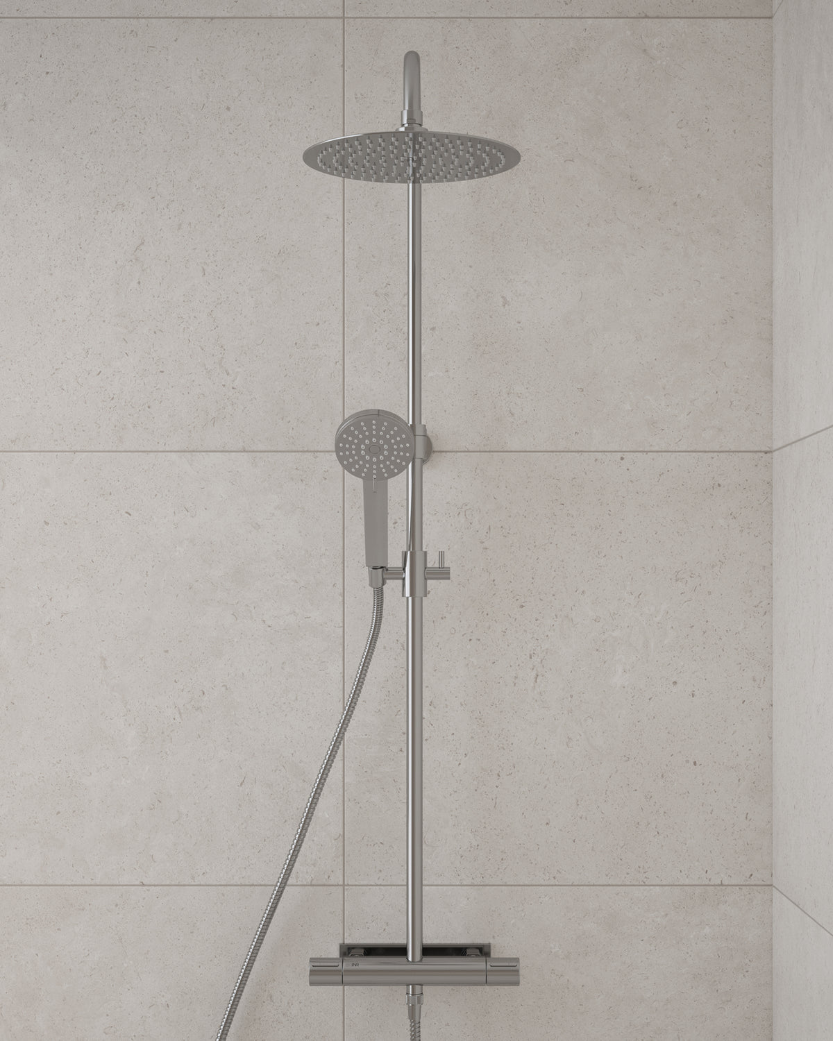 Takduschset INR Mist 3-funktionshanddusch 160 CC Krom