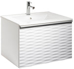 Ella Aqua Wave 60, tvättställ i porslin, handtag Aluminium