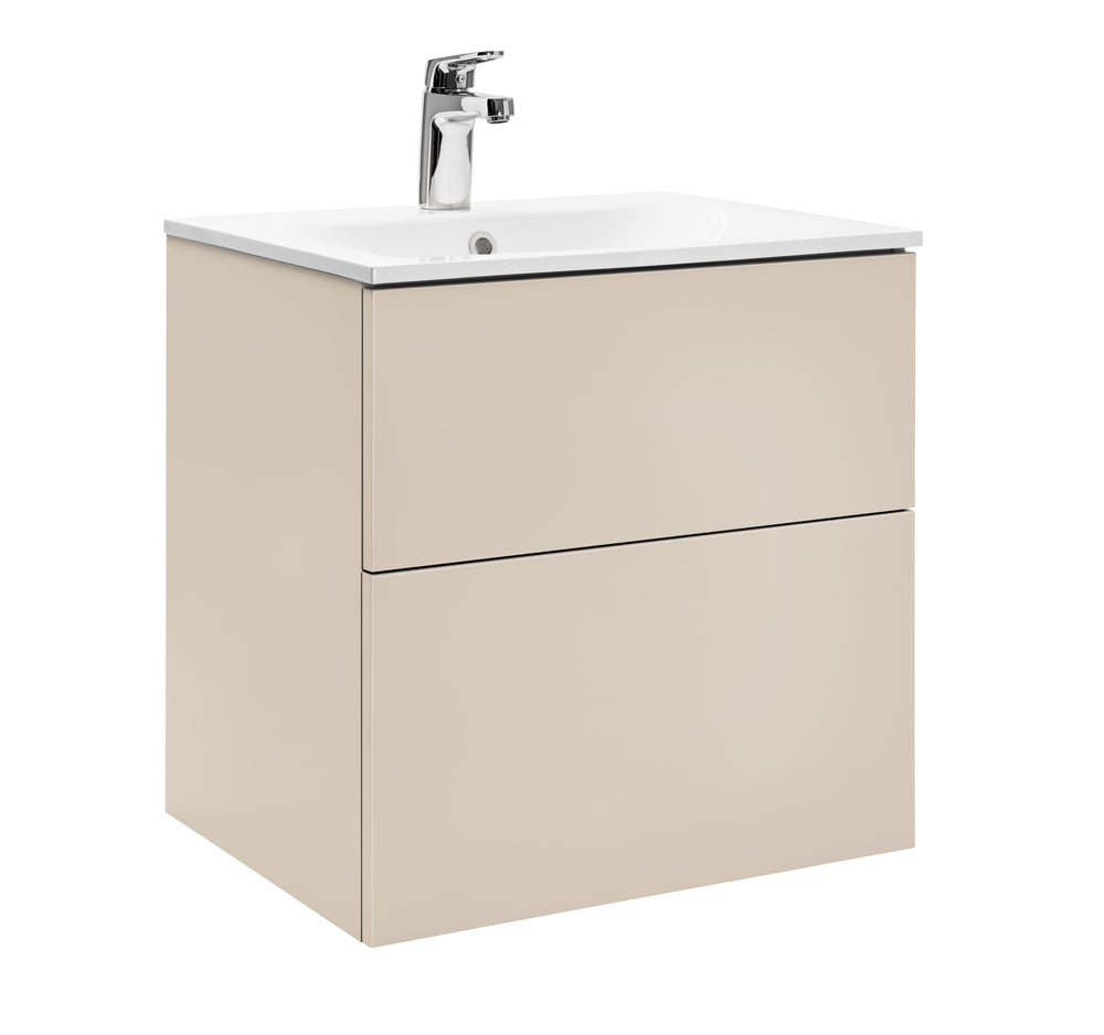 Isella Aqua 60 Kompakt med tvättställ i mineralkomposit, Linnebeige