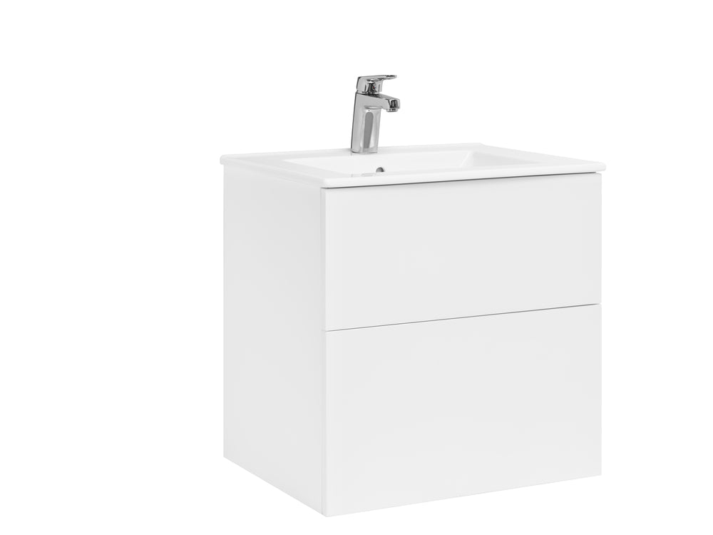 Isella Aqua 60 med tvättställ i mineralkomposit, Vit Matt