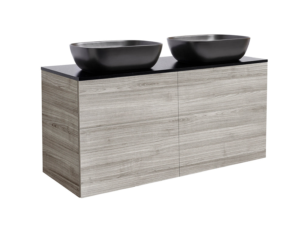 Isella med bänkskiva 120 (dubbelt tvättställ), Sand