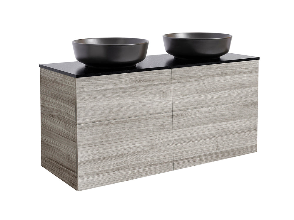 Isella med bänkskiva 120 (dubbelt tvättställ), Sand