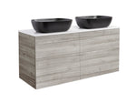Isella med bänkskiva 120 (dubbelt tvättställ), Sand
