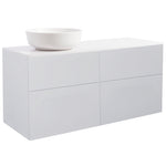 Isella med bänkskiva 120 (enkelt tvättställ), Ljusgrå