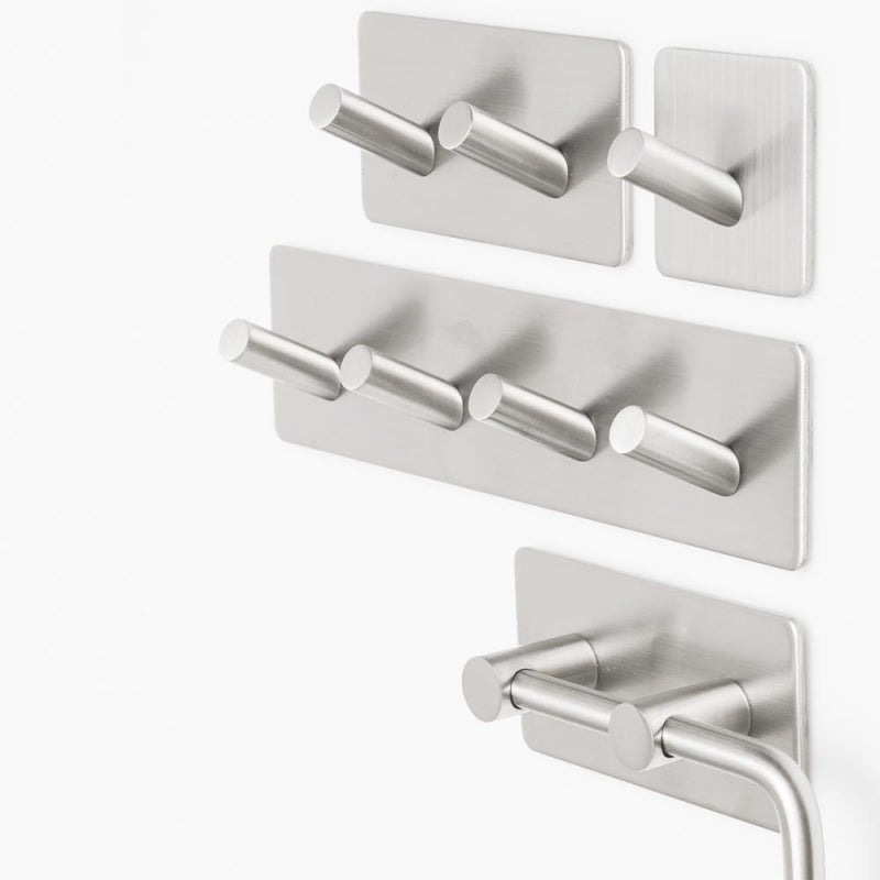 Kroklist med 2 krokar Base 200 Borstat rostfritt Beslag Design bild 2