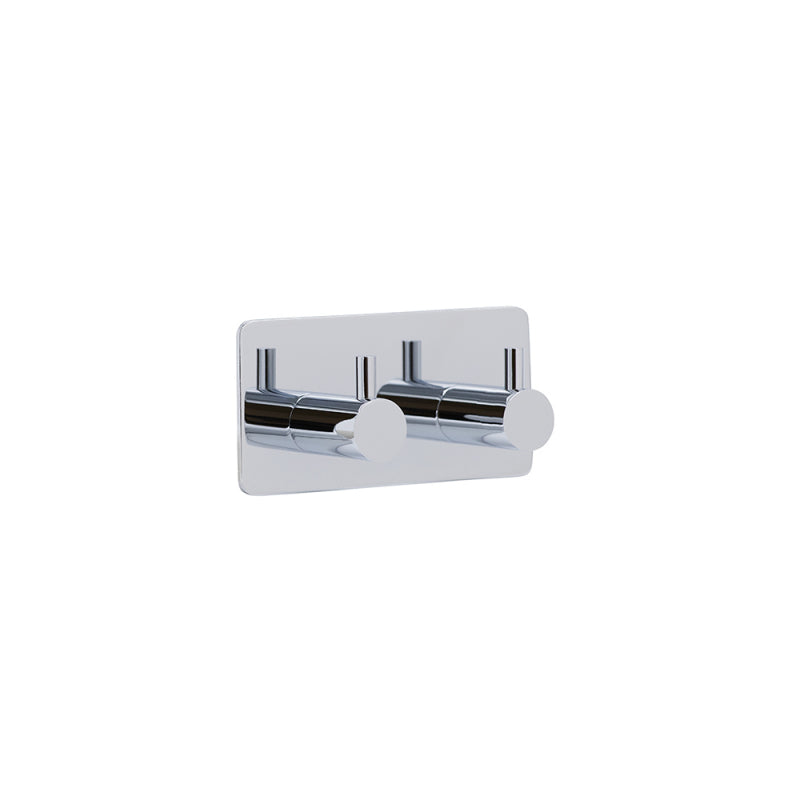 Kroklist med 2 krokar Base 220 Polerad krom Beslag Design