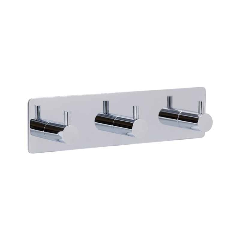 Kroklist med 3 krokar Base 220 Polerad krom Beslag Design