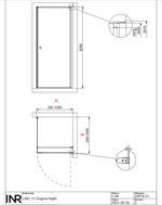 Måttritning – Duschhörn INR Linc 13 Original