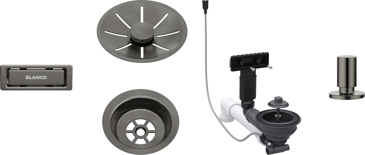 Rörset Blanco Infino Enkel med Popup, Satin Dark Steel