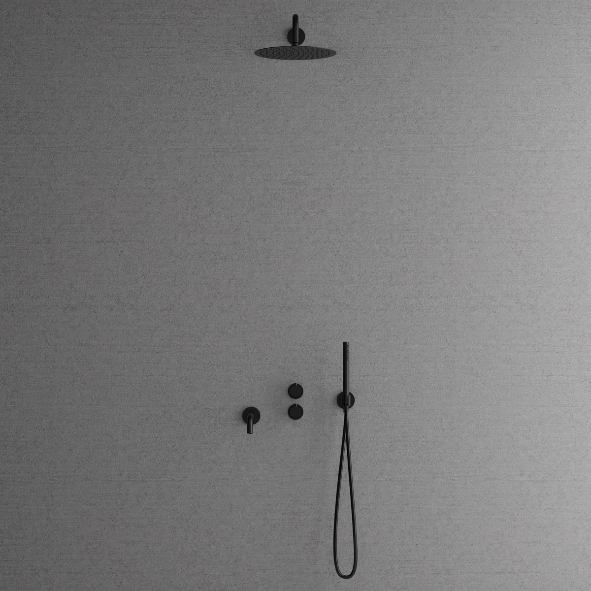 Scandtap Harmonized 3x Black - inbyggd badkarsblandare