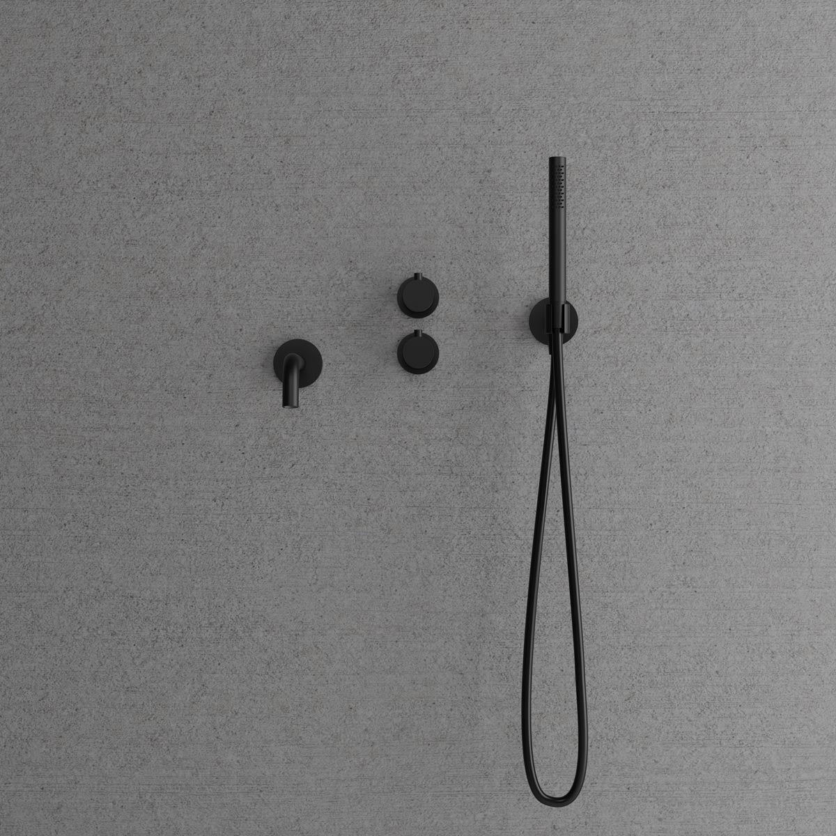 Scandtap Harmonized 4 Black - inbyggd badkarsblandare