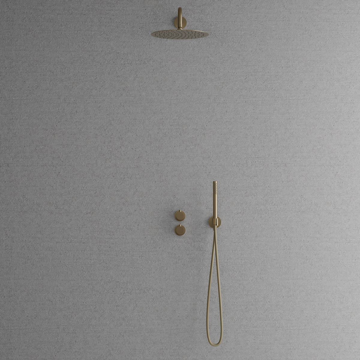 Scandtap Harmonized 2x Champagne - inbyggd duschblandare