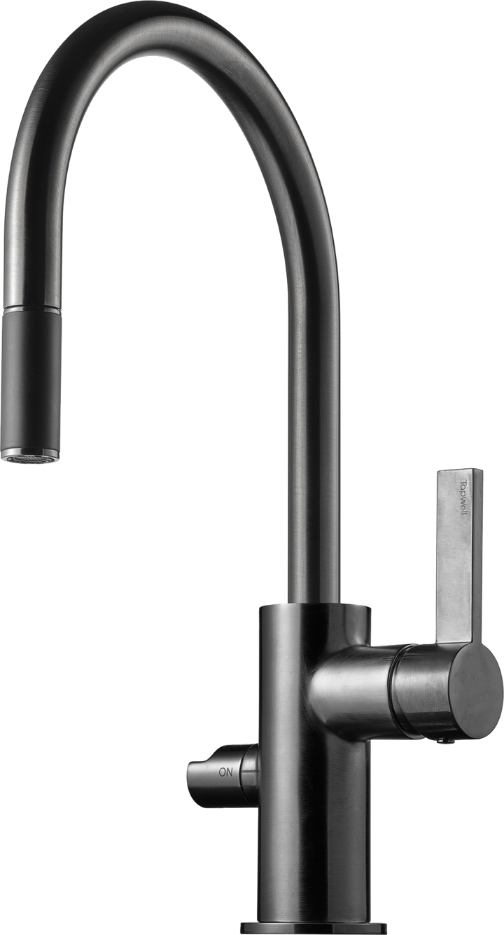 Köksblandare Tapwell ARM385 low Brushed black chrome
