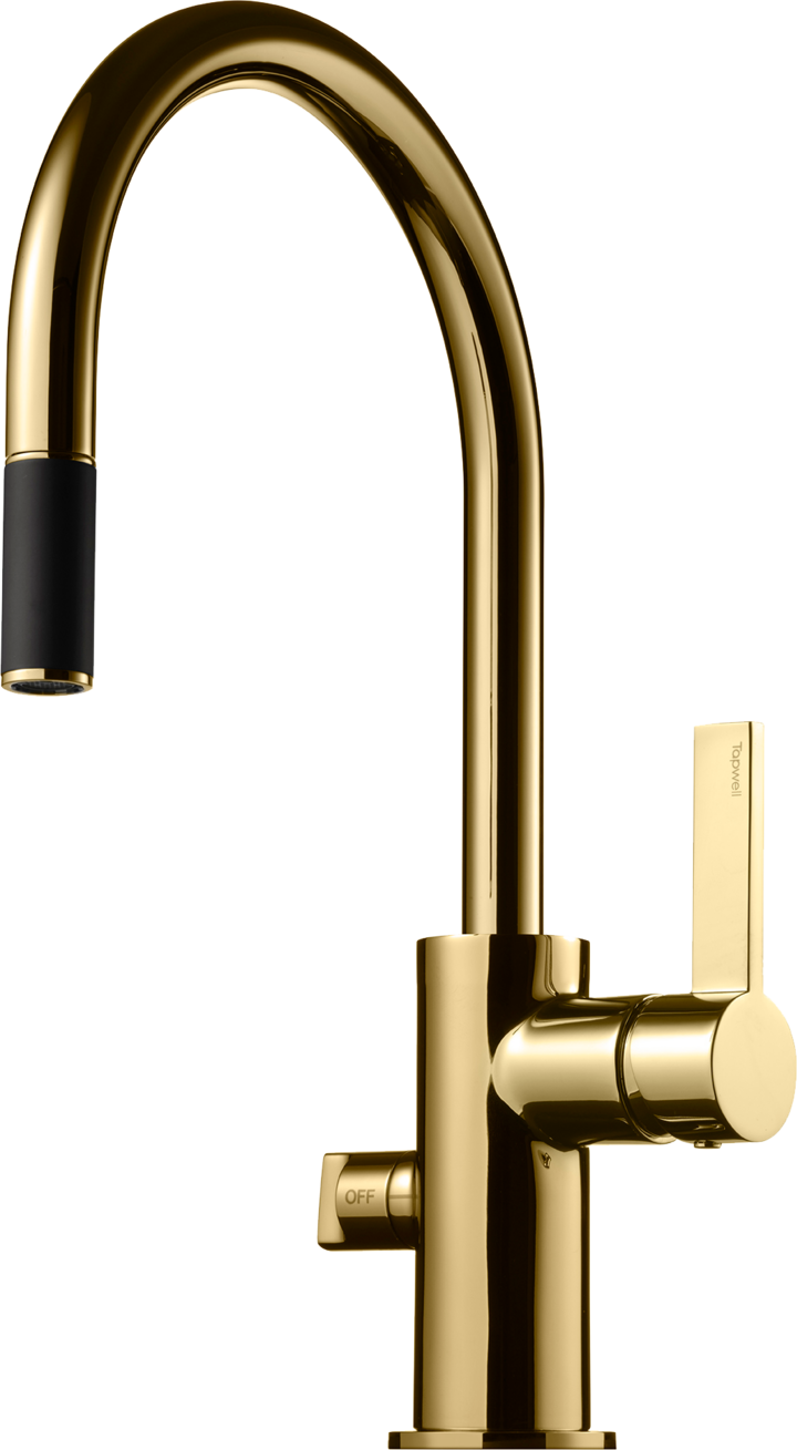 Köksblandare Tapwell ARM385 low Honey gold