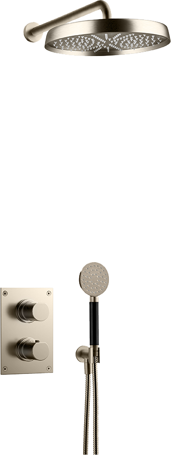 Takduschset Tapwell ARM7268 Brushed nickel Edition 2 för Inbyggnad