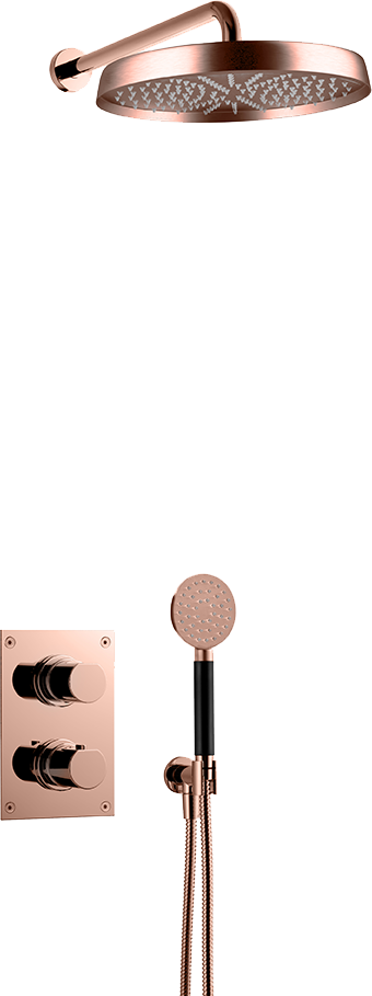Takduschset Tapwell ARM7268 Koppar Edition 2 för Inbyggnad