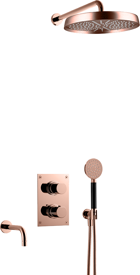 Takduschset Tapwell ARM7368 Koppar Edition 2 för Inbyggnad