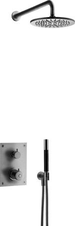 Takduschset Tapwell BOX7268 Brushed black chrome Edition 2 för Inbyggnad