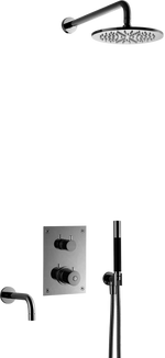 Takduschset Tapwell BOX7368 Black chrome Edition 2 för Inbyggnad