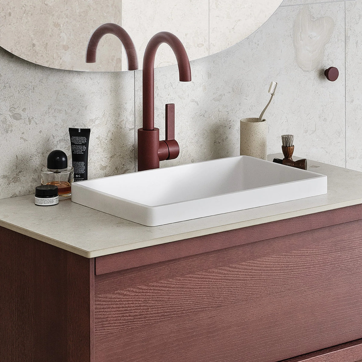 Tvättställsblandare Tapwell ARM078 Reddish Brown
