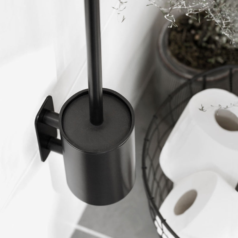 Toalettborste Solid Mattsvart Beslag Design bild 3