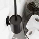 Toalettborste Solid Mattsvart Beslag Design bild 3