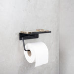 Toalettpappershållare med hylla Base Mattsvart Beslag Design bild 4