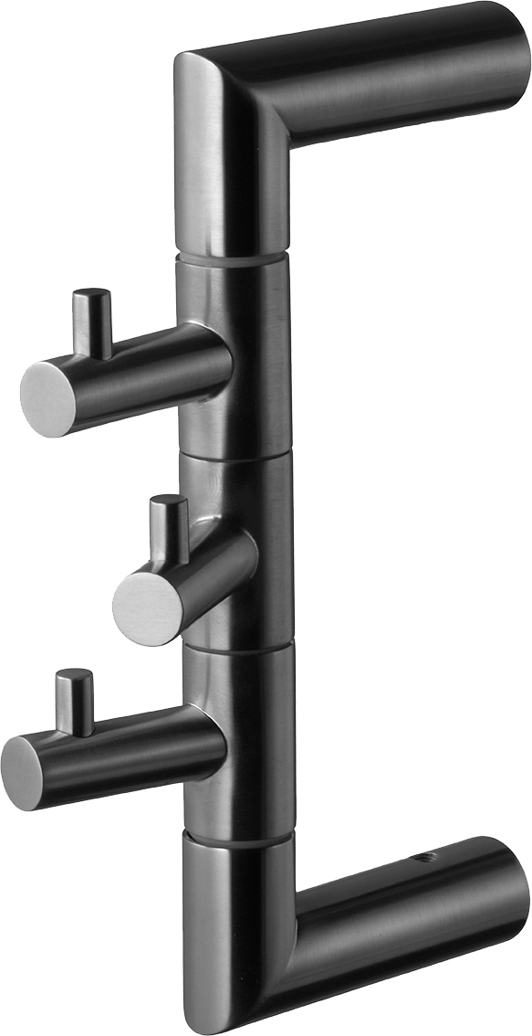 Handdukskrok Tapwell TA253 Brushed Black Chrome