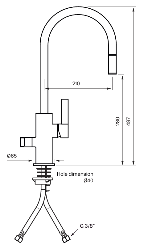 Köksblandare Tapwell ARM885 Krom