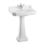 Tvättställ Burlington Edwardian 61 cm 1-håls med piedestal