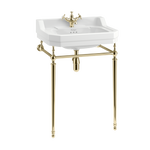 Tvättställ Burlington Edwardian 61 cm 1-håls med ställning Guld