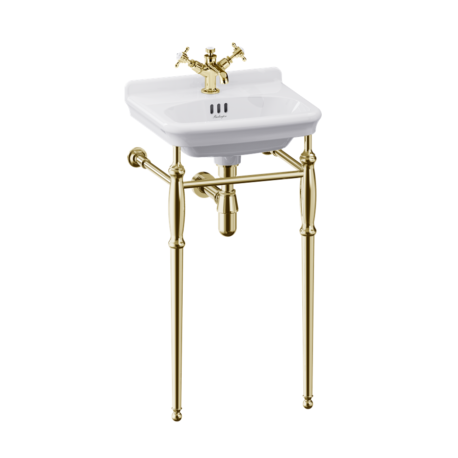 Tvättställ Burlington Guild 45 cm 1-håls med ställning Guld