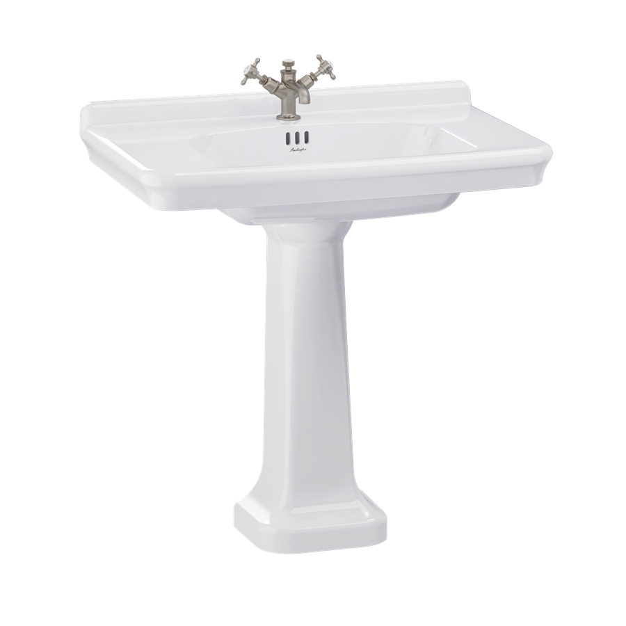 Tvättställ Burlington Guild 85 cm 1-håls med piedestal