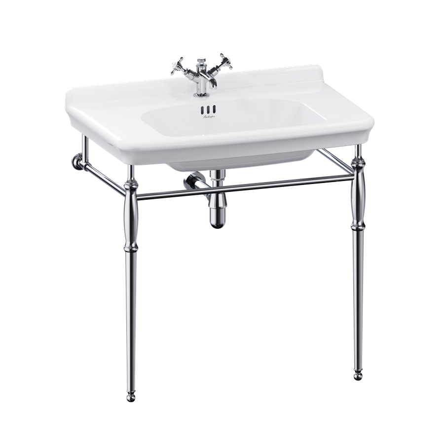 Tvättställ Burlington Guild 85 cm 1-håls med ställning Krom