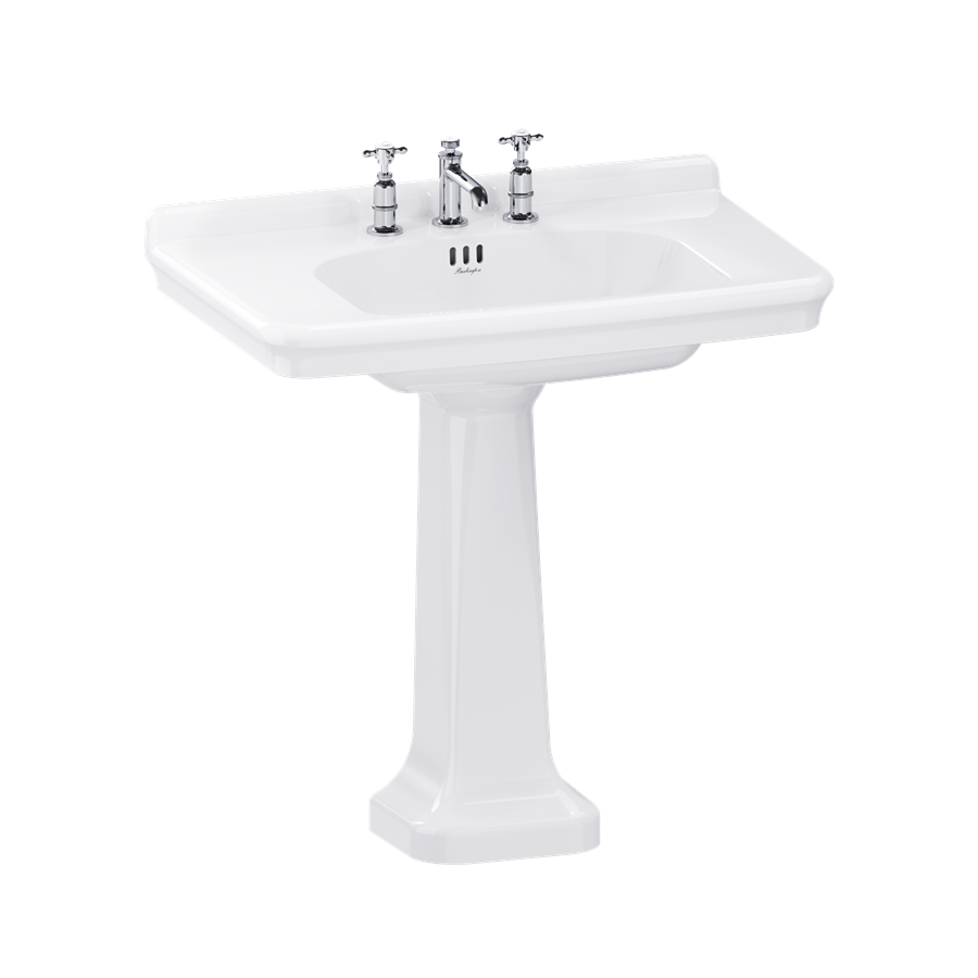 Tvättställ Burlington Guild 85 cm 3-håls med piedestal